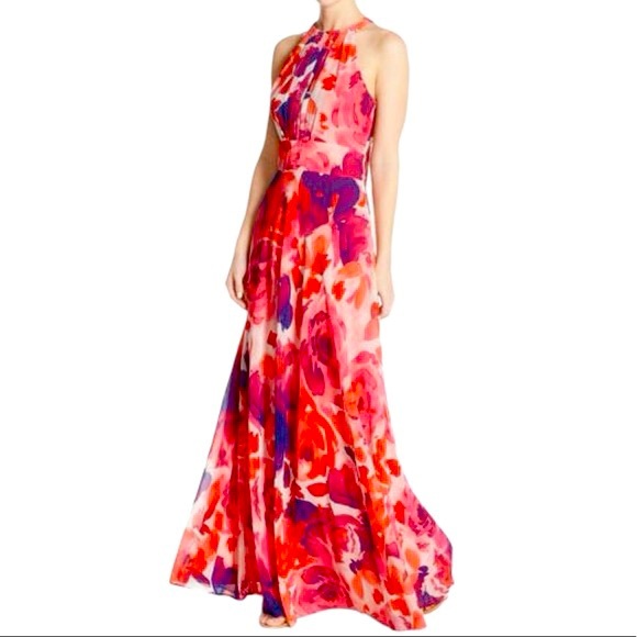 Eliza J Dresses & Skirts - Eliza J Maxi Floral Halter Dress